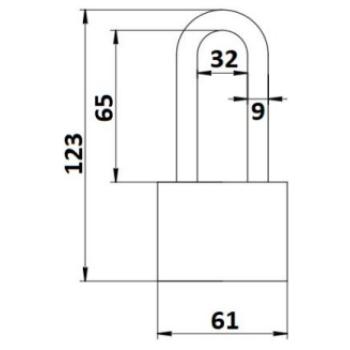 Piekaramā atslēga AVERS PD-01 63L 3 atslēgas 