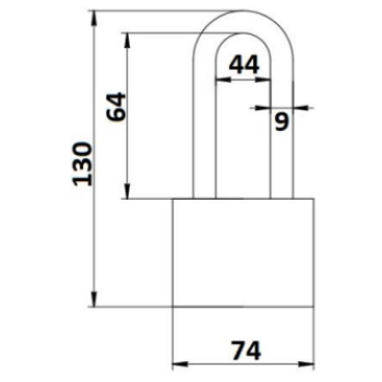 Piekaramā atslēga AVERS PD-01 75L 3 atslēgas 