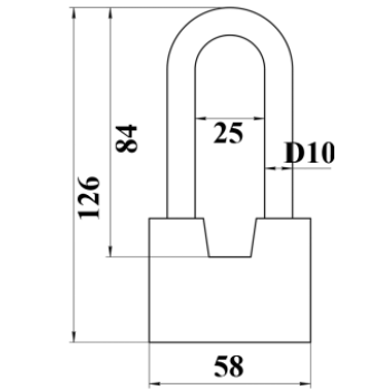 Piekaramā terauda slēdzene AVERS PD-47L 3 atslēgas BLISTER 