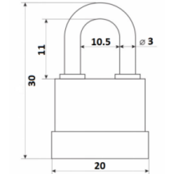 Piek.slēdz. LOB ASSA ABLOY KD20 3 atslēgas BLISTER