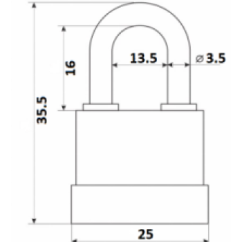 Piek.slēdz. LOB ASSA ABLOY KD25 3 atslēgas BLISTER