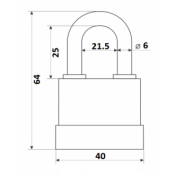 Piek.slēdz. LOB ASSA ABLOY KD40 3 atslēgas BLISTER
