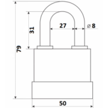 Piek.slēdz. LOB ASSA ABLOY KD50 3 atslēgas BLISTER