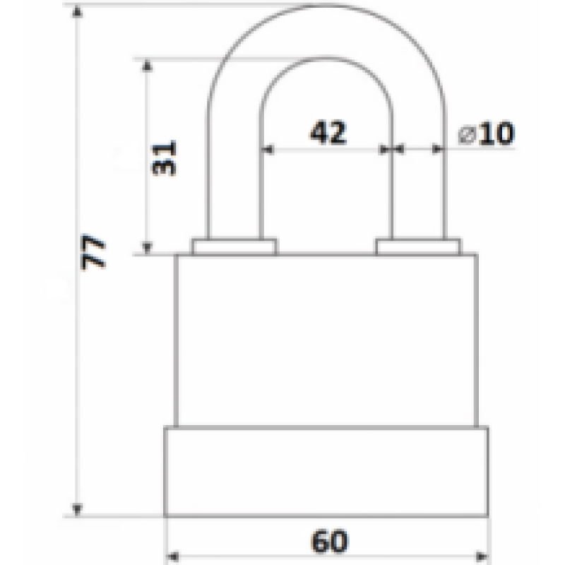 Piek.slēdz. LOB ASSA ABLOY KD60 3 atslēgas BLISTER