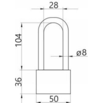 Piek.slēdz. LOB ASSA ABLOY KS52 3 atslēgas HEADER