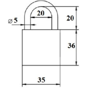 Koda piekaramā slēdzene KZL108S