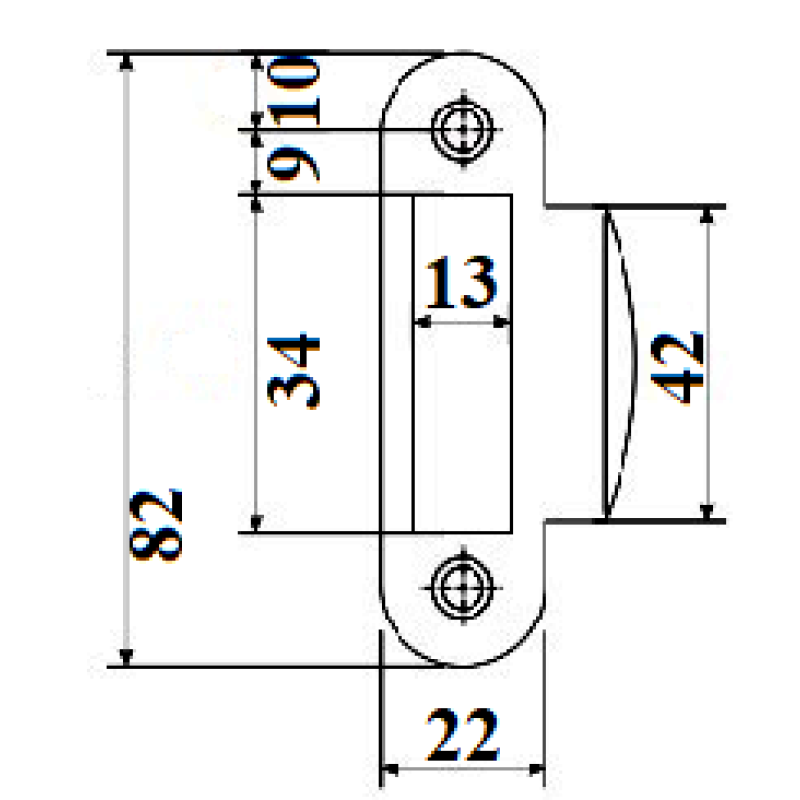 Slēdzene APECS-AVERS 5300-P-AB (bronza) PVC melite