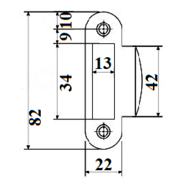 Slēdzene APECS-AVERS 5300-P-GM (matēs zelts) PVC melite