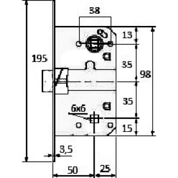 Slēdzene AVERS 5700-P-WC-S niķelis (poliamīda mēlīte) 
