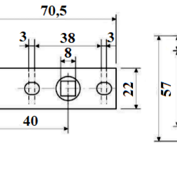 Slēdzene (aizbīdnis) 5400-P-NIS niķelis