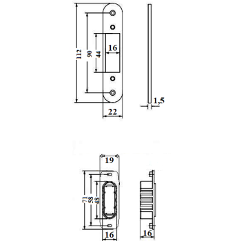 Slēdzene APECS-AVERS 5300-MC-WC-AB bronza magnētiskā mēlīte 