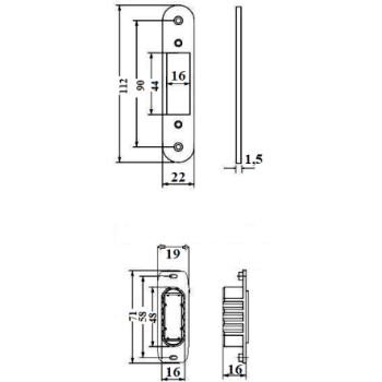 Slēdzene APECS-AVERS 5300-MC-S-AB bronza BB ar 2 atslēgām magnētiskā mēlīte 