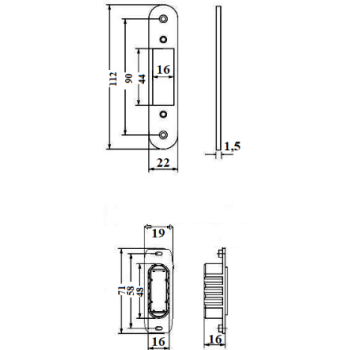 Slēdzene APECS-AVERS 5300-MC-PZ NIS niķelis magnētiskā mēlīte 