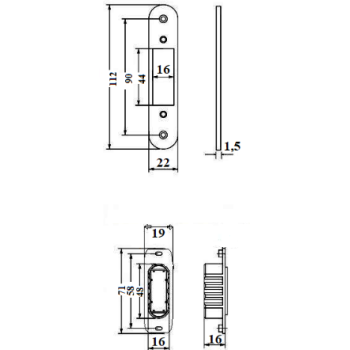 Slēdzene APECS-AVERS 5300-MC-WC-GRF grafīts magnētiskā mēlīte 