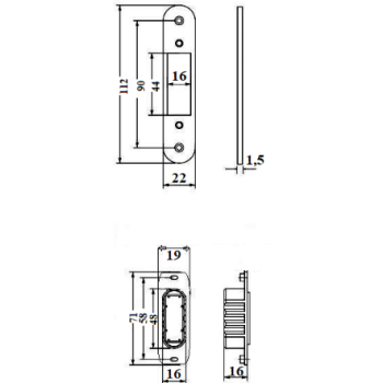 Slēdzene APECS-AVERS 5300-MC-PZ GRF grafīts magnētiskā mēlīte 
