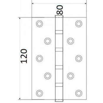 APECS 120*80 Eņģe B4 univers AB bronza