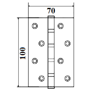 Eņģe APECS 100*70 B4 univers GM matēs zelta