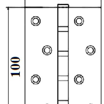Eņģe APECS 100*70 B4 univers GM matēs zelta