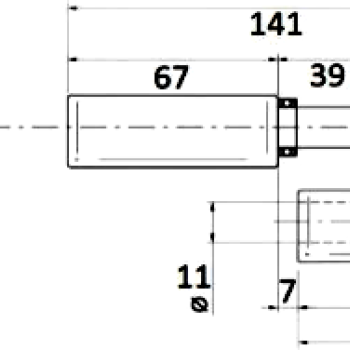 Eņģe metāla durvīm APECS 20mm 