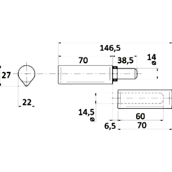 Eņģes COMBI ARIALDO 1254 22x27x150 mm