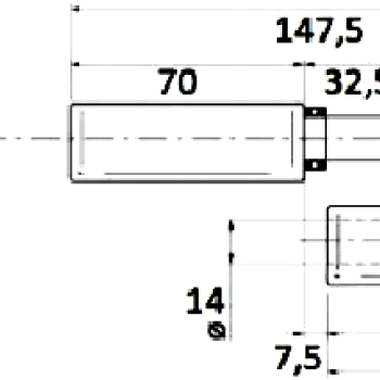 Eņģes metāla durvim 176 NF 22mm