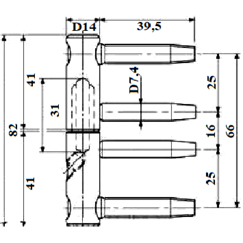 Eņģe APECS 3D-14 