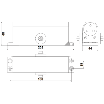 Durvju aizverejs DC02/120-M-BR bruns