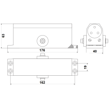 Durvju aizverejs DC02/85-FM-BR bruns