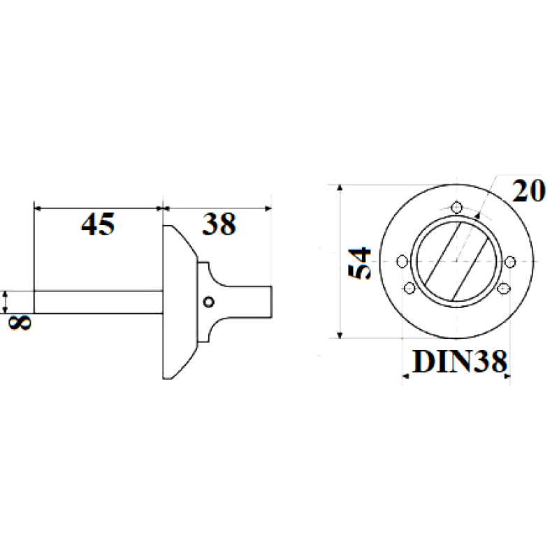 Fiksators APECS TT-0803-8 GM matēs zelts