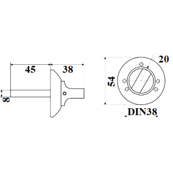 Fiksators APECS TT-0503-8 CR, hroms