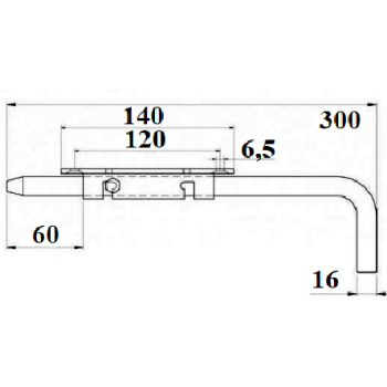 Durv.aizbidnis Art.67A 300mm 