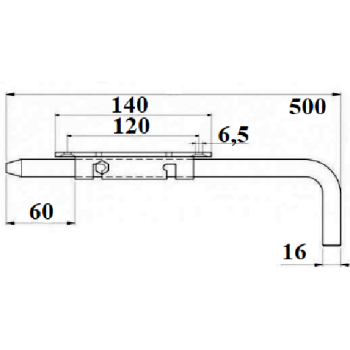 Durv.aizbidnis Art.67A 500mm 