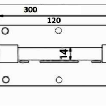 Aizbīdnis vārtiem APECS DB06-300mm anodēts