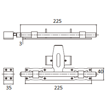 Aizbidnis-skavas ar austem vārtiem Zn-cinkotas