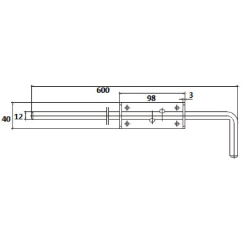 Aizbidnis vārtiem ar garo izgajienu
