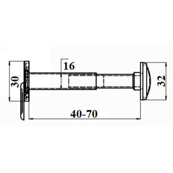 Acs durvju D16 40/70CR SECUREMME 