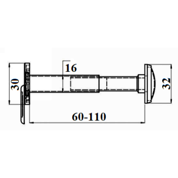 Acs durvju D16 60/110 CR SECUREMME 