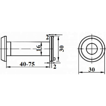 Durvju actiņa AVERS 2216/40-75-CR 