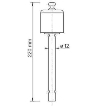 Durvju atdure 880/220mm cinkota/peleka