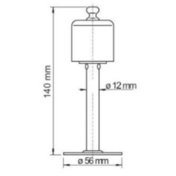 Durvju atdure 881/140mm cinkota/peleka