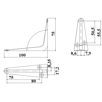 Kronšteins SB-1-100*75 SL peleks