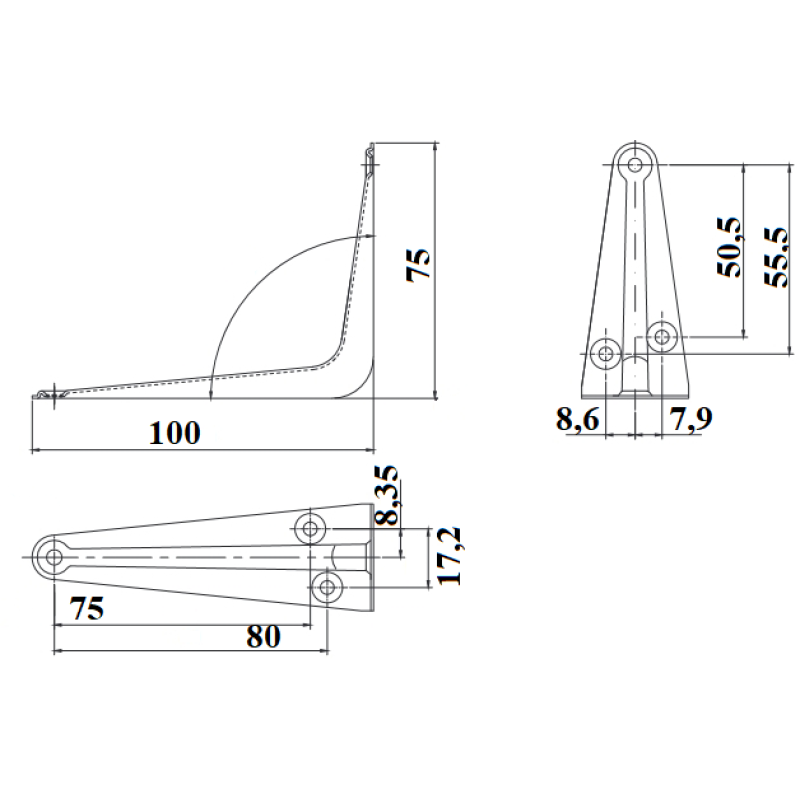 Kronšteins SB-1-100*75 SL peleks