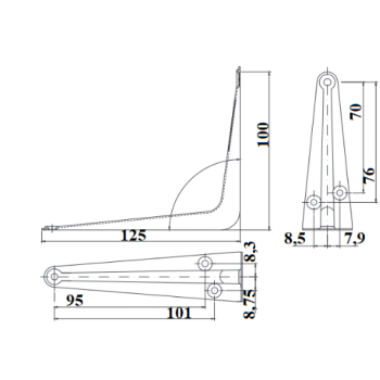 Kronšteins SB-1-125*100 SL peleks