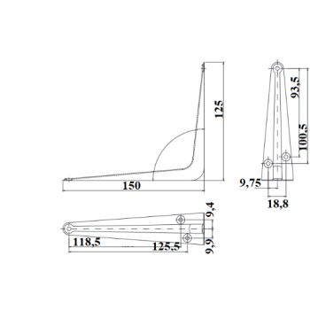 Kronšteins SB-1-150*125 SL peleks