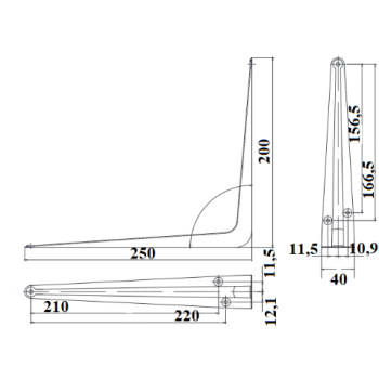 Kronšteins SB-1-250*200 W balts