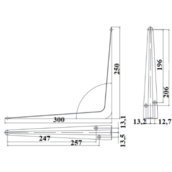Kronšteins SB-1-300*250 W balts