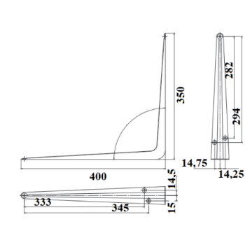 Kronšteins SB-1-400*350 W balts