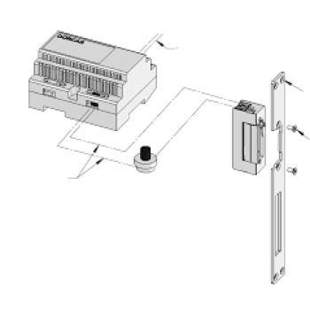 Elektromagnētiskās aizcirtnis 54 NDF/LX 8-12V AC/DC