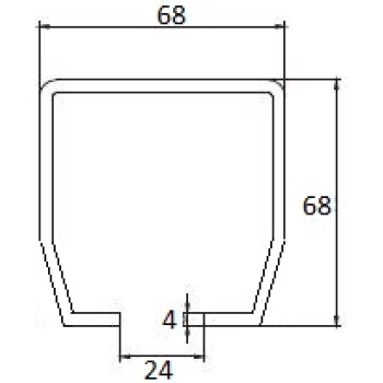 Sliede 68mm*68mm*3.5mm CINKOTA 6.0m