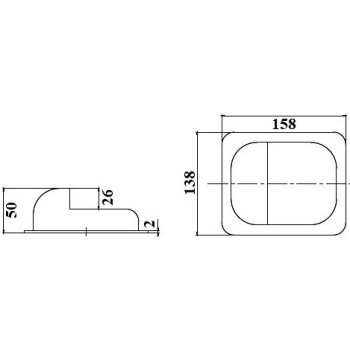 Vārtu fiksators "380 F" 158*138 mm